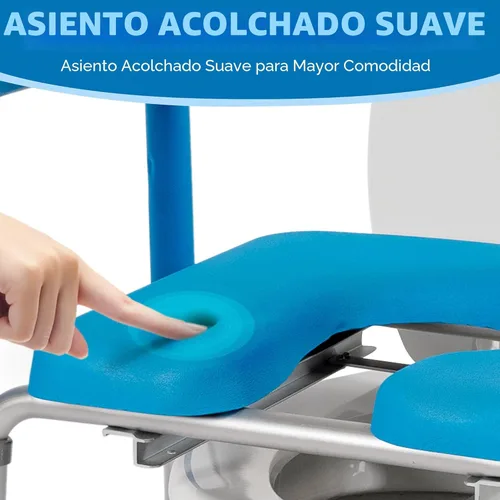 Miniatura 6 de Ultimate - Asiento de inodoro elevado con asas, acolchado, reposabrazos, altura ajustable, asiento de inodoro elevado premium para seguridad de baño