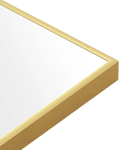 Miniatura 7 de BEAUTYPEAK Espejo de cuerpo completo de 64"x21", espejo de piso de cuerpo completo con arco, espejos de pared para colgar o apoyar con parte Dorado