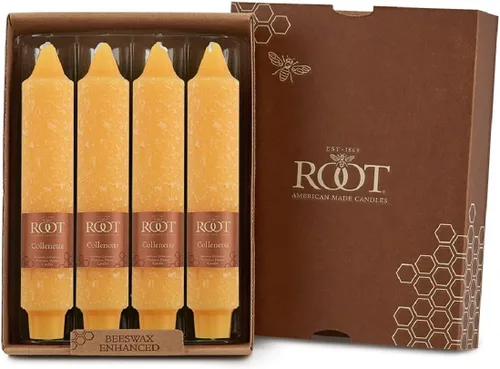 Miniatura 14 de Root Candles Velas sin aroma de cena Premium mezcla de cera de abejas en caja, 9 pulgadas, cera de abejas, 12