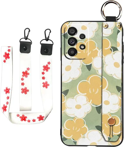 Miniatura 11 de Funda cruzada compatible con Samsung Galaxy A52 5G, con correa para la muñeca, cordón de silicona suave a prueba de golpes, funda protectora