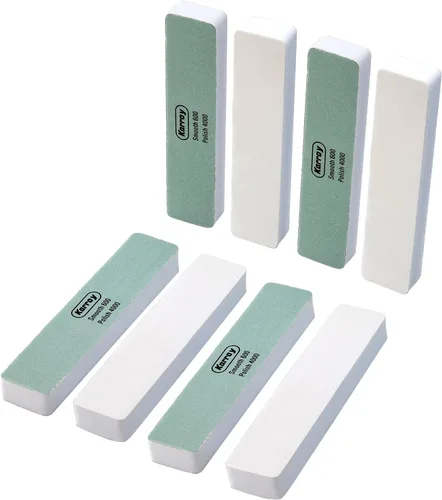 Limas y bloques pulidores para uñas naturales, superficie lisa y pulida de gel, herramientas de manicura de 2 lados, 8 piezas, grano 600/4000