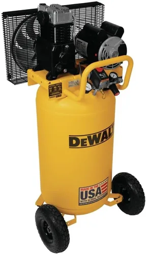 Miniatura 3 de DEWALT Compresor de aire vertical de 25 galones, portátil, lubricación con aceite, transmisión por correa, 200 PSI máx., compresor de aire portátil