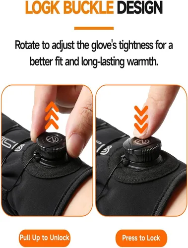 Miniatura 4 de Guantes de invierno para hombre, impermeables y resistentes al viento, guantes de ciclismo de 10 F para mujer, guantes cálidos para pantalla táctil