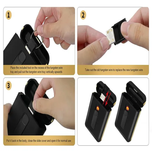 Miniatura 3 de Estuche para cigarrillos con encendedor, paquete portátil grande de 20 cajas de cigarrillos de tamaño regular, encendedor integrado 2 en 1, regalos