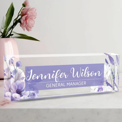 Miniatura 27 de Placa de Nombre Personalizada a Criterio, Placa de Escritorio de Acrílico, Decoración de Oficina para Mujeres y Hombres, Regalos de Agradecimiento