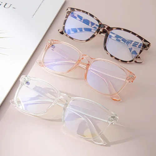 Miniatura 3 de COASION Gafas de pantalla azul para niños de 3 a 12 años, paquete de 3 gafas de bloqueo de luz azul para niñas y niños, anteojos falsos para Rosa
