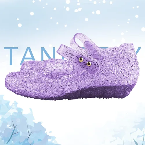 Miniatura 4 de TANDEFLY Frozen Inspired Elsa Flats Mary Jane - Zapatos de fiesta de baile, sandalias de princesa Snow Queen para niñas pequeñas, cumpleaños
