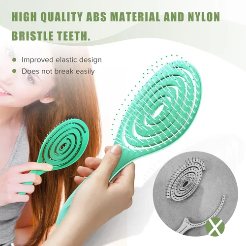 Miniatura 4 de SHINLEA Cepillo para el Cabello, Cepillo Desenredante Anti-Enredos, Cepillo Espiral para Cabello Húmedo y Seco, Mujeres, Hombres, Niños, Se Desliza