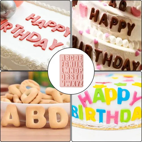 Miniatura 4 de Molde de alfabeto de 26 cavidades molde de letras de crayola molde de alfabeto de silicona moldes de chocolate de silicona Gran profundidad, fácil