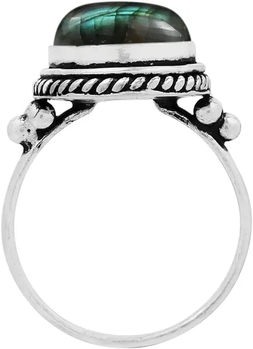 Miniatura 5 de Anillos de plata de ley chapados a mano para mujeres, anillo de piedra natal bohemia del suroeste, joyería para el día de la madre, regalos