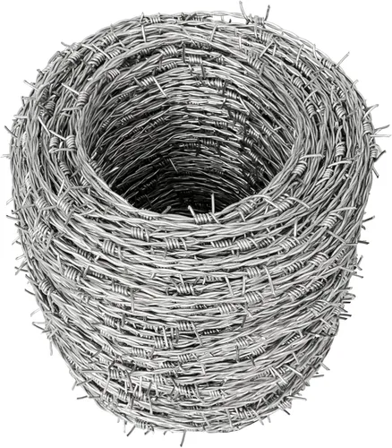Miniatura 9 de Alambre de púas real de 1320 pies, rollo de alambre de púas de 4 puntos calibre 18 para manualidades, vallas, disuasorio de bichos, comedero