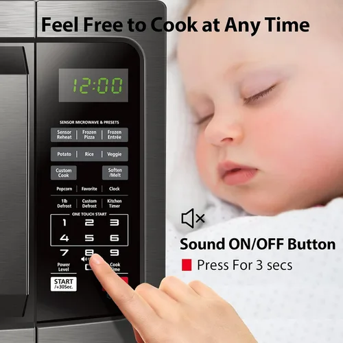 Miniatura 7 de Nostalgia Horno microondas retro compacto para encimera, 0.7 pies cúbicos, 700 vatios con pantalla digital LED, bloqueo para niños, interior fácil