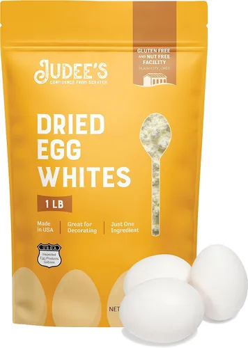 1 libra / 16 onzas de claras de huevo deshidratadas, sin OMG, pasteurizadas, fabricado en Estados Unidos, 1 ingrediente aditivo, producidos con los