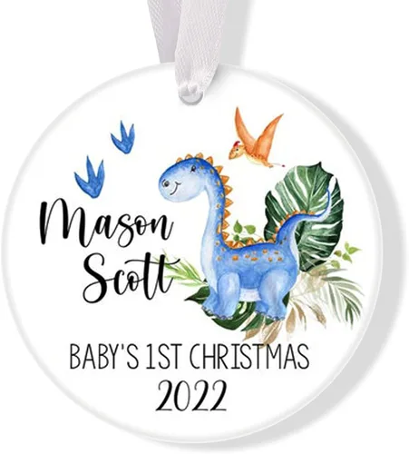 Miniatura 9 de Mountains Baby - Adorno de Navidad para bebé, adorno de Navidad personalizado para bebé, adorno de aventura espera para bebé, adorno navideño