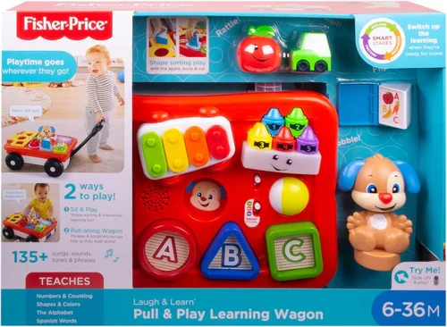 Miniatura 6 de Fisher-Price - Laugh & Learn Pull & Play Learning, vagón de reir y aprender, de halar y jugar, Multicolor