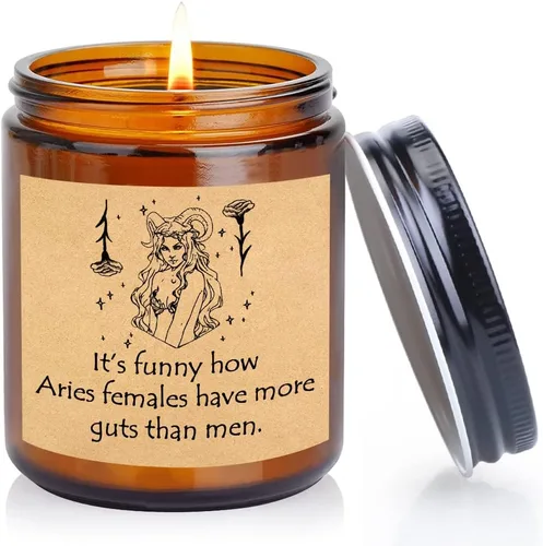 Divertidos regalos de cumpleaños para mujeres y hombres, vela Aries única, regalos de cumpleaños para mejores amigos, mujer, hombre, mamá, hermana,
