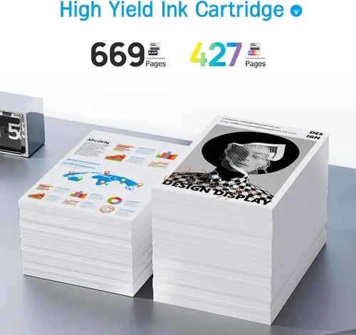 Miniatura 3 de Paquete combinado de cartuchos de tinta 65XL 65XL, color negro para HP Ink 65 65 XL Funciona para HP Deskjet 3700 3755 3752 3772, Envy 5055 5058