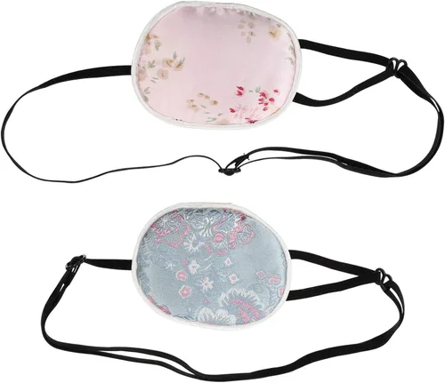 EXCEART 2 parches ajustables de seda para un ojo, corrección de estrabismo, parches para ojos para adultos para ojos derechos, parche para niños y