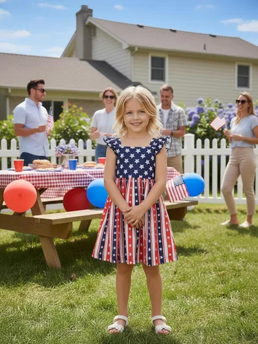 Miniatura 3 de Popshion Vestidos de niña con mangas con vuelo, vestido de verano para niños, fiesta de cumpleaños, sin mangas, vestido de 1 a 8 años