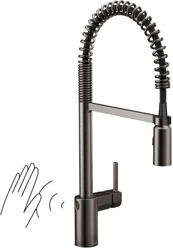 Miniatura 13 de Moen Align Grifo de cocina Motionsense Wave con un solo sensor sin contacto, de un mango de arco alto moderno con acoplamiento de reflejo
