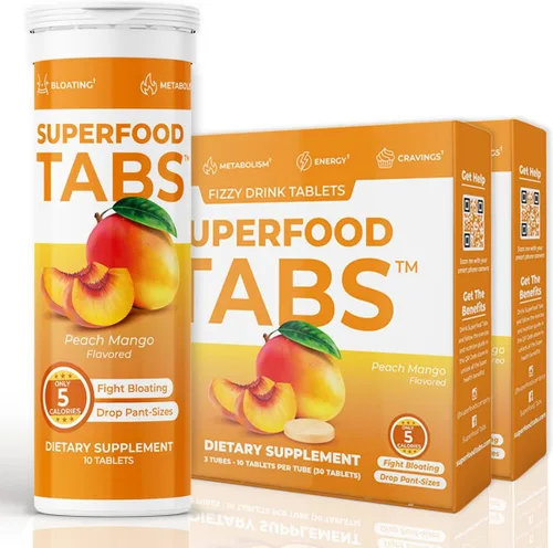 Miniatura 7 de Superfood Tabs skinnytabs - Bebida limpiadora antihinchazón con 15 superalimentos, apoya la digestión, la energía y los antojos, vegano, sin OMG, 30