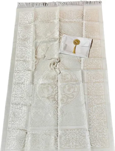 Miniatura 10 de Tapete de oración islámica, alfombra de oración turca con bolsa y sellado de adornos, alfombrilla de oración portátil con práctica bolsa