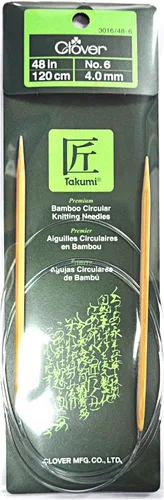 Miniatura 6 de Agujas de tejer circulares de bambú Takumi, 48 pulgadas tamaño 0
