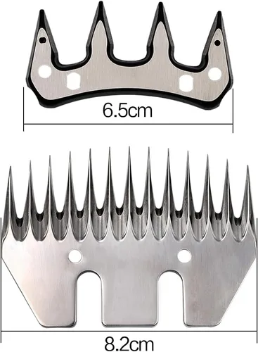 Miniatura 6 de Cuchillas de repuesto para tijeras de oveja, cuchillas de repuesto de acero inoxidable, rectas, de 13 dientes, cortador de peine de lana eléctrica