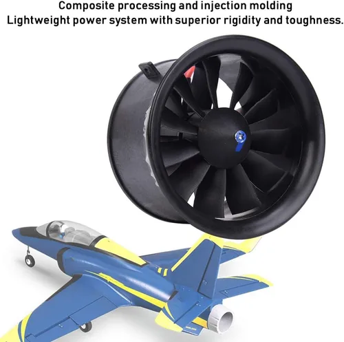 Miniatura 6 de Life EDF - Tubo de hélice de ventilador de 11 aspas de 2.520 in con motor sin escobillas para control remoto RC modelo aeronaves/drones Accesorios