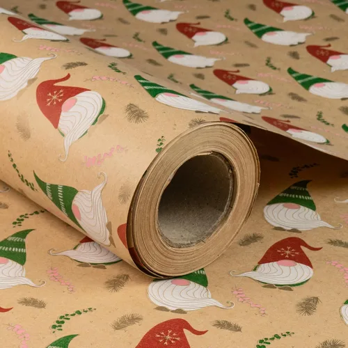Miniatura 16 de RUSPEPA - Papel de envolver de Navidad, rollo jumbo de papel kraft - diseño de animales navideños para envolver regalos de fiestas - 30 pulgadas x