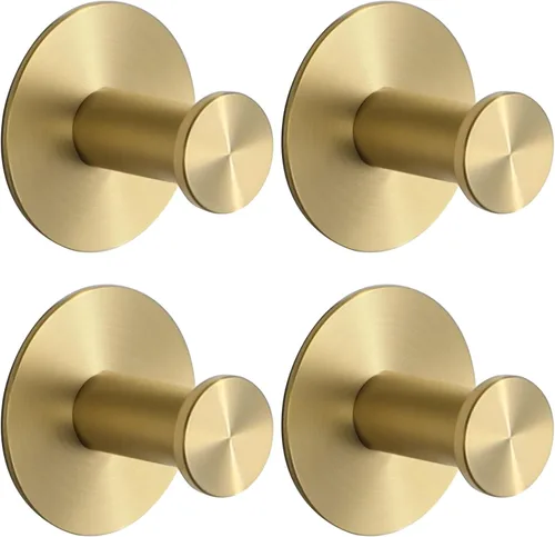 Miniatura 13 de SAYAYO Ganchos autoadhesivos para colgar, ganchos para colgar abrigos de pared, gancho negro mate para toallas para baños, gancho para pegar