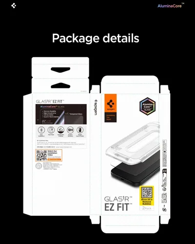 Miniatura 9 de Spigen AluminaCore - Protector de pantalla de vidrio templado [Glas.tR EZ Fit] diseñado para iPhone Air [Paquete de 2], dureza 9H+, durabilidad