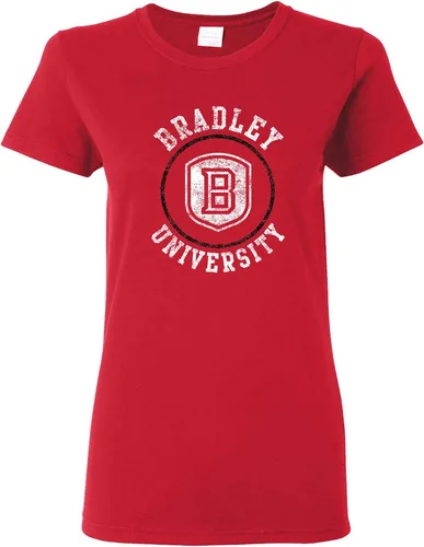 Miniatura 25 de NCAA - Camiseta para mujer, diseño de círculo envejecido, color del equipo, universidad