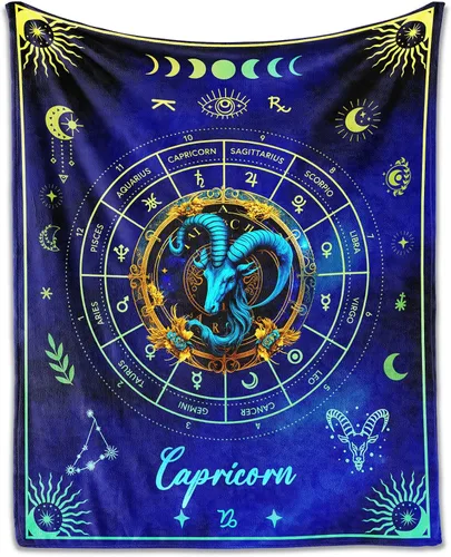 Miniatura 11 de Manta Acuario para Regalos, 40" x 30" Manta Rectangular de Franela del Zodiaco Acogedora, Regalo para Niños Niñas Adolescentes Mujeres Hombres