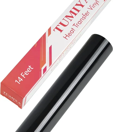 Miniatura 31 de TUMIYA Vinilo HTV - Vinilo de transferencia de calor de 12 pulgadas x 35 pies, vinilo dorado para planchar, rollo adhesivo brillante fácil de cortar