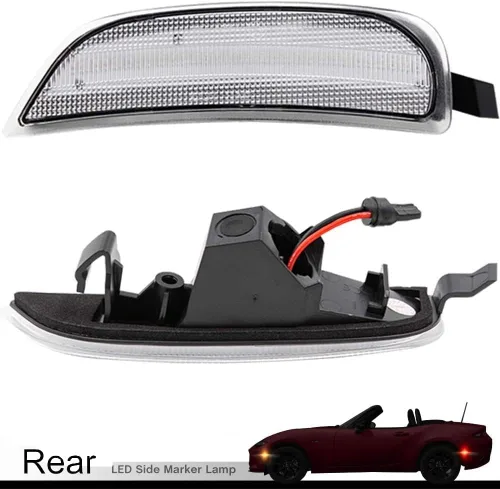 Miniatura 4 de MX-5 Miata repetidor lateral ámbar LED Lámparas de marcador lateral para Mazdo Miata MX-5 LED Turn Singal Kits Powered by SMD Dynamic LED OEM