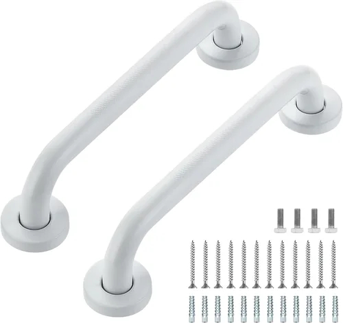 Miniatura 14 de Barras de agarre para ducha, paquete de 2 asas antideslizantes de ducha de 16 pulgadas para ancianos, barra de seguridad para ducha, barras