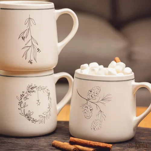 Miniatura 7 de Karma Gifts, Taza Blanca de Invierno, Árbol de Navidad 18 OZ