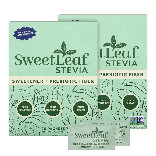 Miniatura 13 de SweetLeaf Paquetes de polvo de stevia - Edulcorante cero calorías con extracto de hoja de stevia, sin aditivo edulcorante artificial, sin azúcar