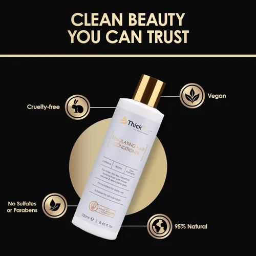 Miniatura 6 de ThickTails Acondicionador para el crecimiento del cabello para mujeres con biotina, cafeína y palma enana americana, acondicionador espesante sin