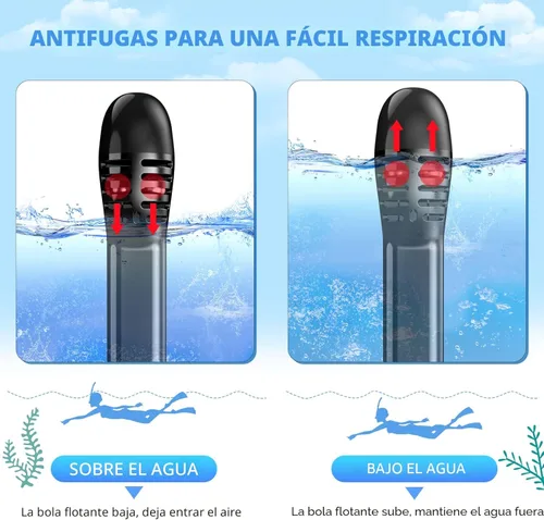 Miniatura 5 de Máscara de esnórquel de cara completa para adultos y adolescentes, equipo de esnórquel con soporte de cámara desmontable, vista panorámica de 180°