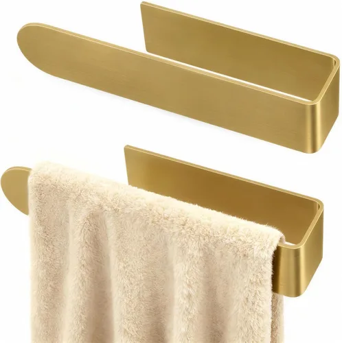 Miniatura 9 de Toallero de mano, toallero autoadhesivo para montaje en pared de baño, barra de toalla de mano cuadrada de 8 pulgadas para armario de cocina, RV