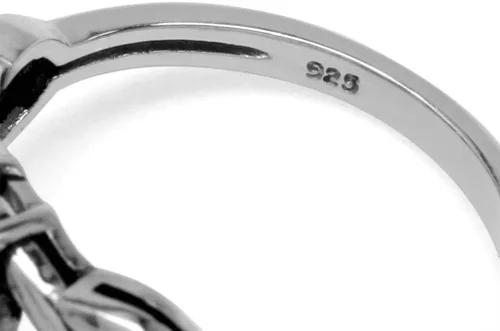 Miniatura 4 de Silvershake - Anillo de plata de ley 925 con piedra de nacimiento ovalada de 8 x 6 mm, acabado antiguo o chapado en oro amarillo, con nudo celta