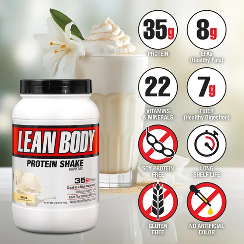 Miniatura 2 de Labrada Nutrition Batido de reemplazo de comida con alto contenido de proteínas para cuerpo delgado, vainilla, envase de 2.47 lb El empaquetado