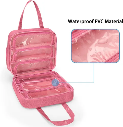 Miniatura 2 de Estuche de transporte para muñecas LoDrid compatible con todas las muñecas LOL Surprise, bolsa organizadora colgante con 6 bolsillos transparentes