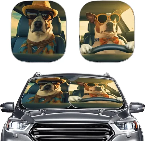 Miniatura 21 de Parasol para parabrisas de automóvil con estampado de playa tropical, protección universal para proteger el interior del automóvil, bloquea
