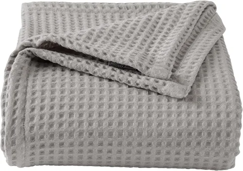 Miniatura 13 de Manta de cama 100% algodón con tejido gofrado Manta suave, transpirable y ligera para todas las estaciones Perfecta para acolchado Colección