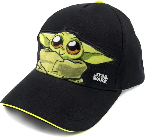 Star Wars Baby Yoda Hat Niño Niños y Niñas, Baby Yoda Gorra de béisbol de 2 a 5 años en negro