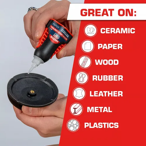 Miniatura 4 de Loctite Super Glue Ultra Liquid Control, transparente, botella de 0.14 onzas líquidas, paquete de 3 – Superpegamento para plástico, madera, metal