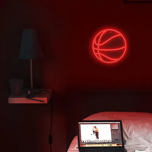 Miniatura 4 de Señal de neón de baloncesto Lumoonosity - Luces de baloncesto para dormitorio, sala de juegos, pared, decoración temática de baloncesto - Luz